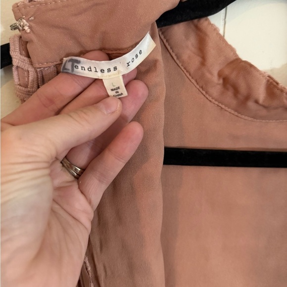 Endless Rose Women’s Pink Studded Eyelet Dress, Size L - Picture 8 of 10